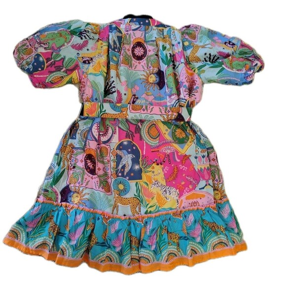 J Marie Sloan Belted Dress Size L Button Pockets100% Cotton Excellent Condition - Picture 11 of 13